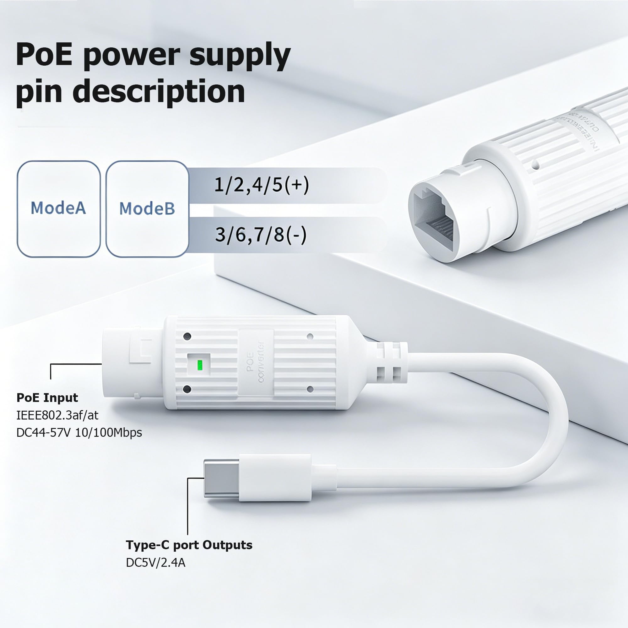 Convertidor de Energía POE a U - Power Over Ethernet reseña y precio